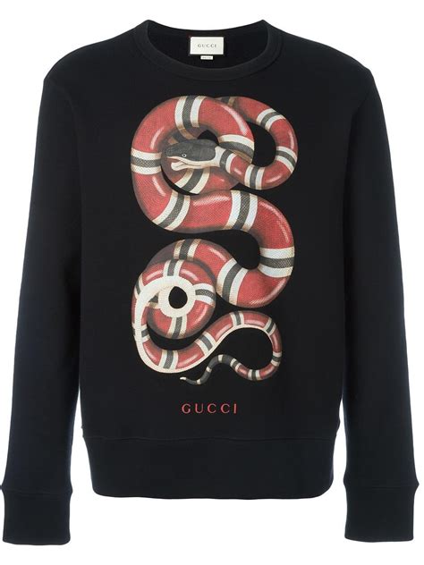 gucci snake print sweatshirt|black gucci snake shirt.